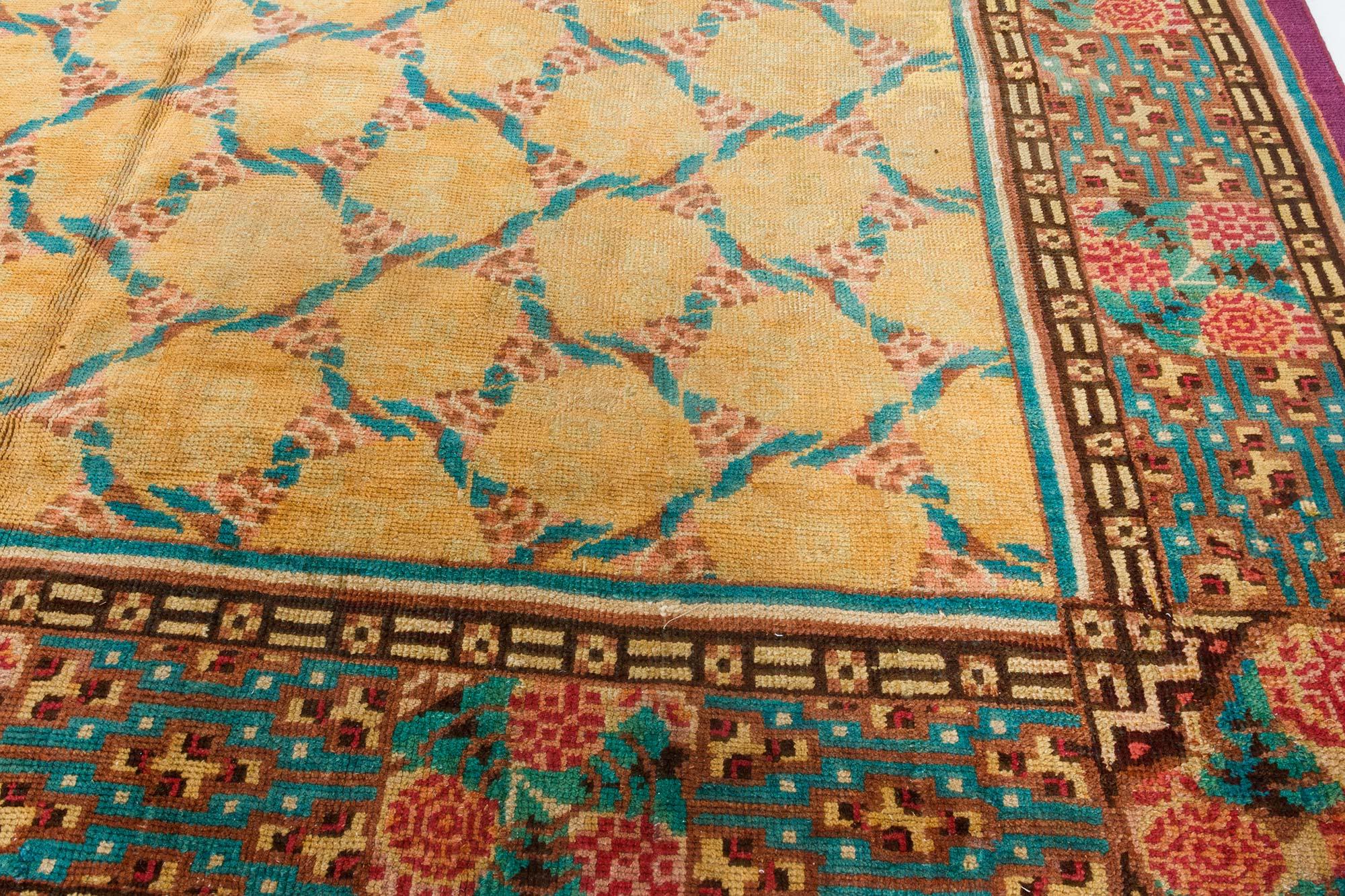Hand-Woven Doris Leslie Blau French Art Deco Handmade Wool Rug by Jules Coudyser For Sale