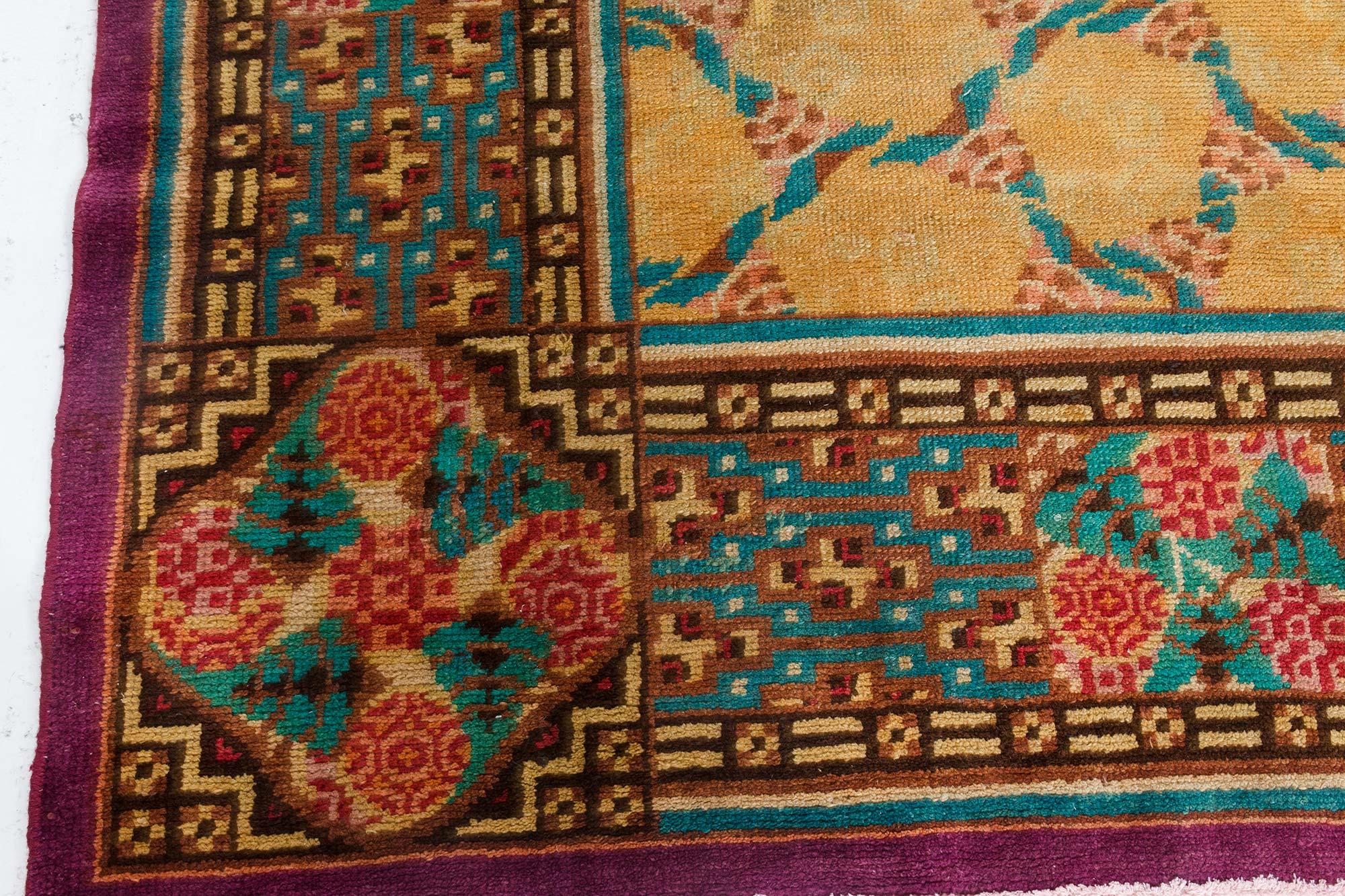 Doris Leslie Blau French Art Deco Handmade Wool Rug by Jules Coudyser In Good Condition For Sale In New York, NY