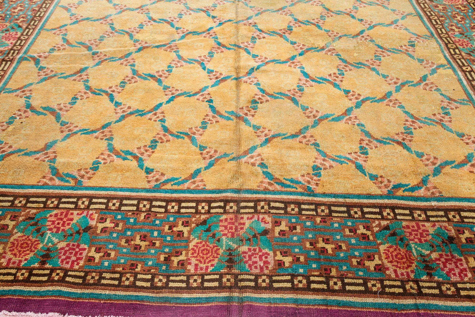 20th Century Doris Leslie Blau French Art Deco Handmade Wool Rug by Jules Coudyser For Sale