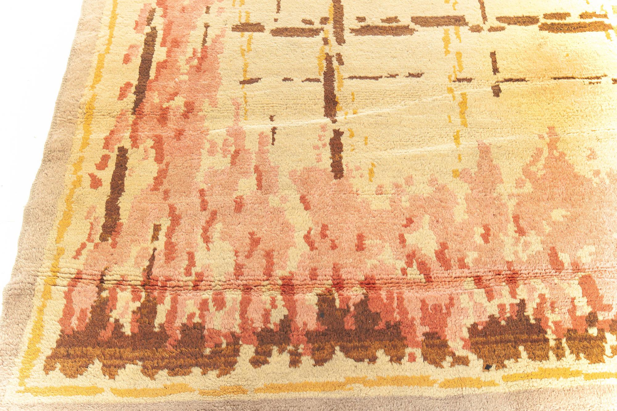 Hand-Knotted Doris Leslie Blau French Art Deco Handmade Wool Rug For Sale