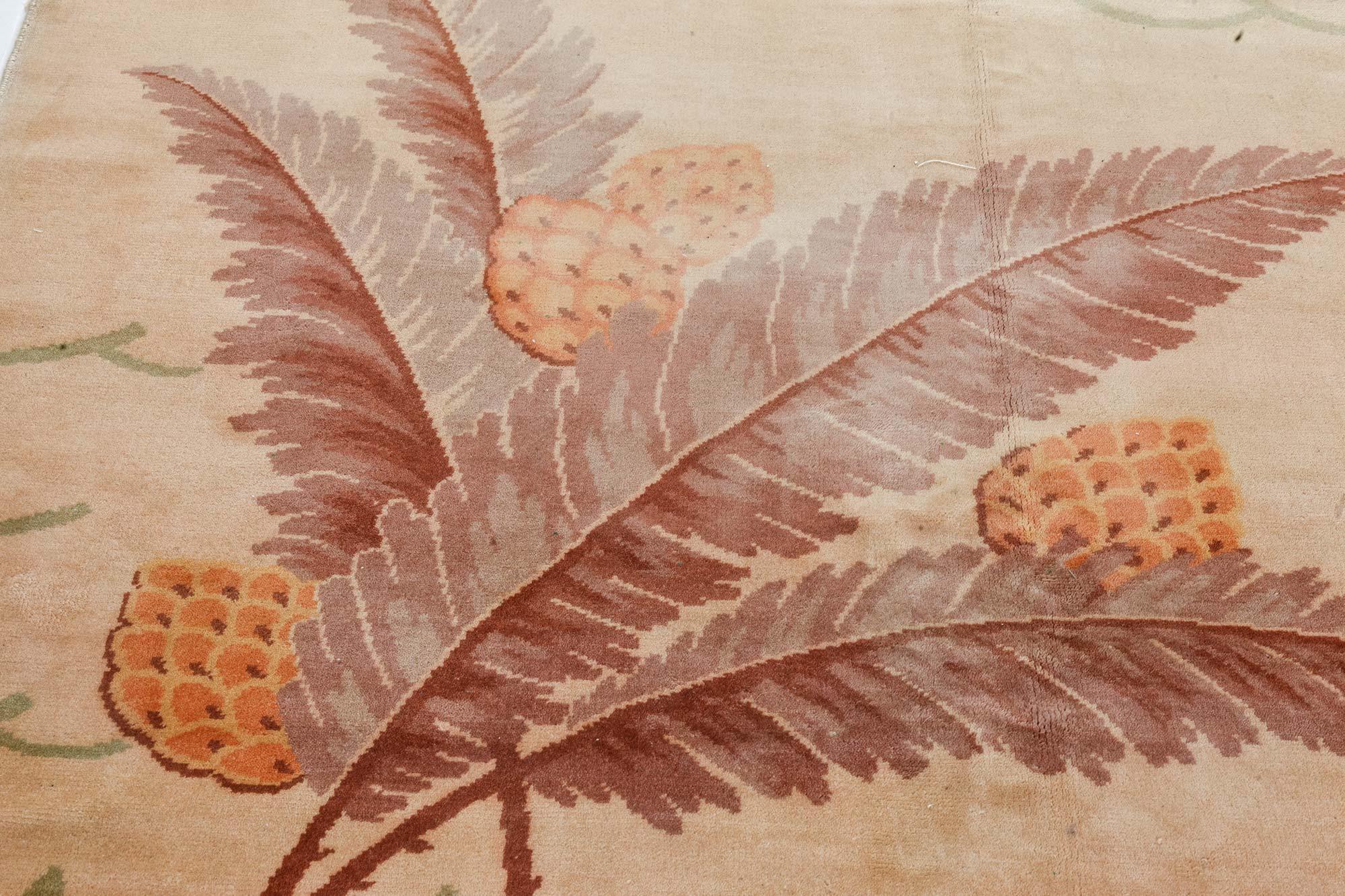 Doris Leslie Blau French Art Deco Pine-Cone Handmade Wool Rug In Good Condition For Sale In New York, NY