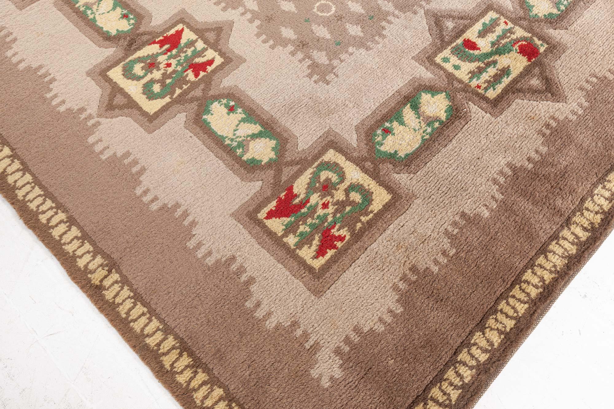 Hand-Knotted Doris Leslie Blau French Art Deco Rug by Paule Leleu For Sale