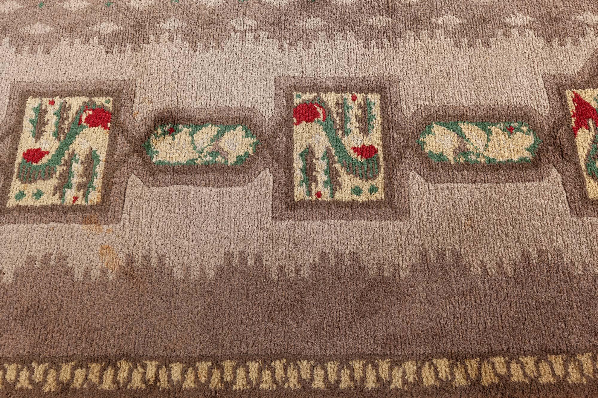 Wool Doris Leslie Blau French Art Deco Rug by Paule Leleu For Sale