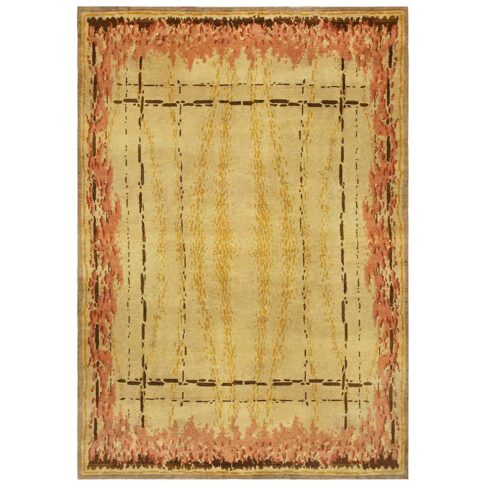 Doris Leslie Blau Vintage Dutch Deco Rug For Sale at 1stDibs