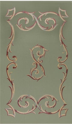 Doris Leslie Blau French Art Deco Vintage Abstract Cream Beige Flatweave Rug