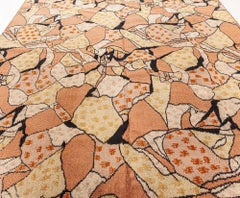 Doris Leslie Blau French Art Deco Vintage Abstract Soft Beige Carpet