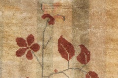 Tappeto vintage in lana annodato a mano, color beige chiaro, in stile Art Déco francese, di Doris Leslie Blau