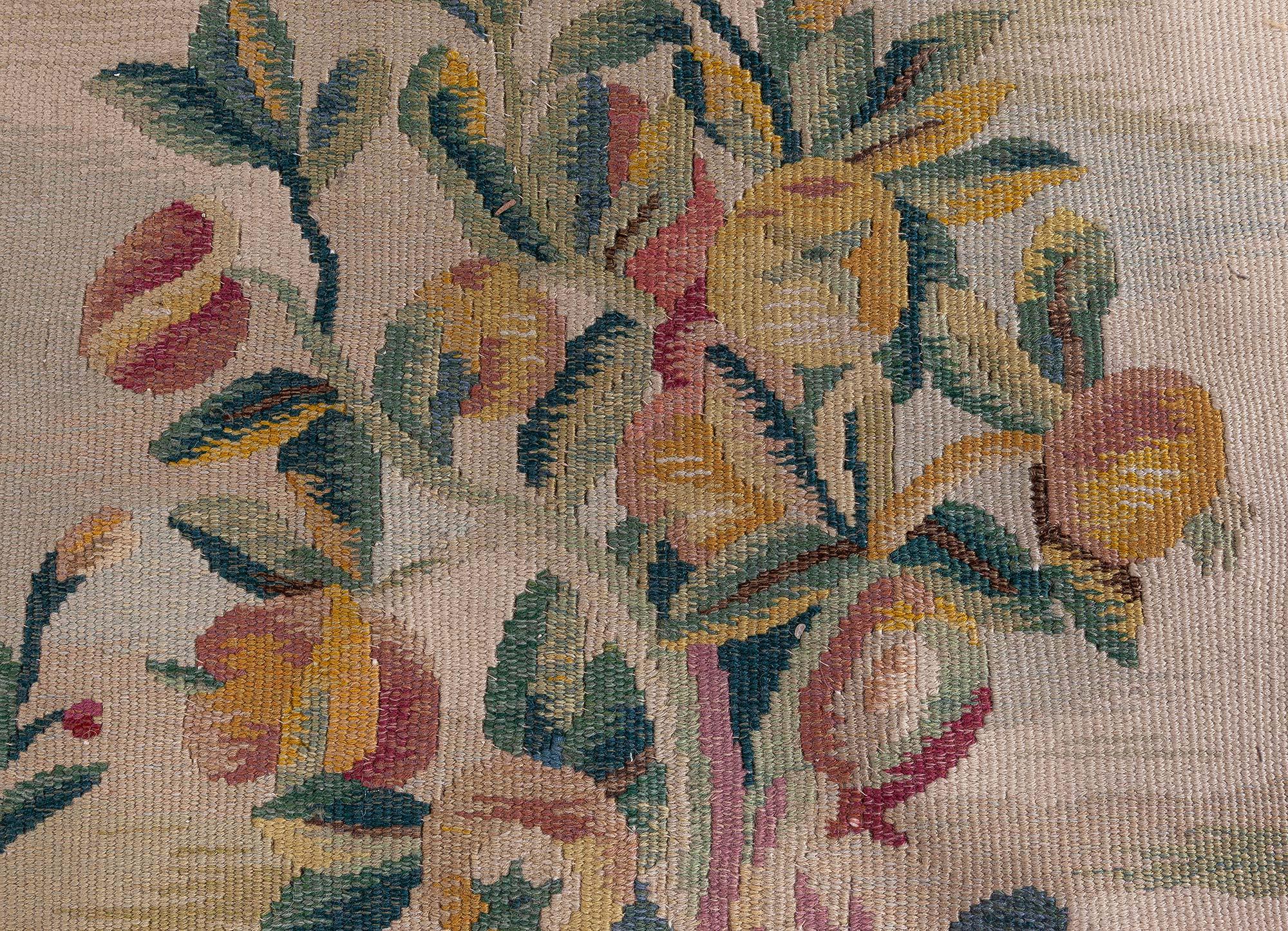 Doris Leslie Blau Alfombra Aubusson francesa Galería Chevalier Paris (Jardín del Edén) en venta 1
