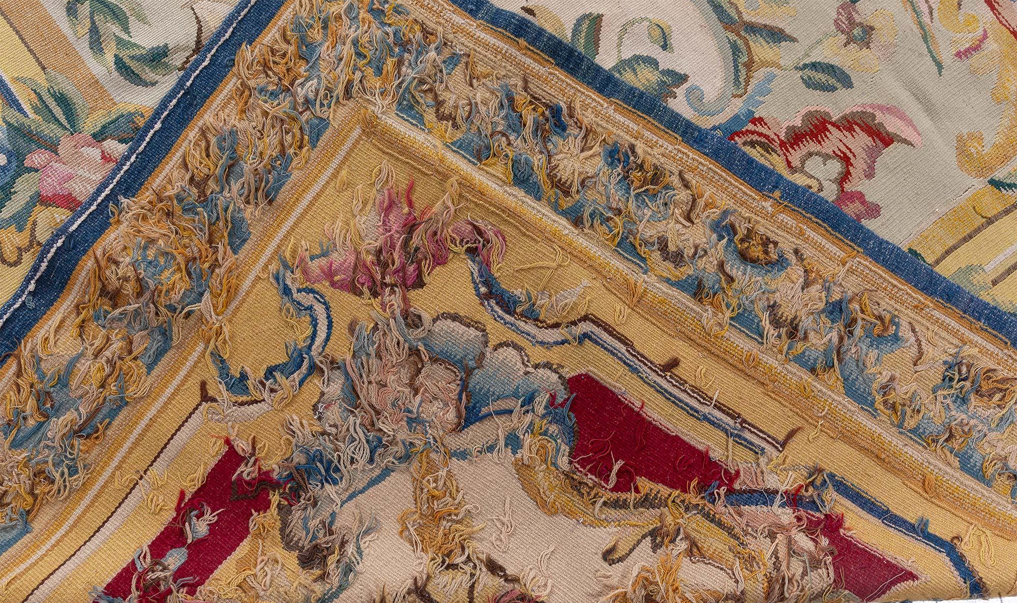 Doris Leslie Blau Alfombra Aubusson francesa Galería Chevalier Paris (Jardín del Edén) en venta 2
