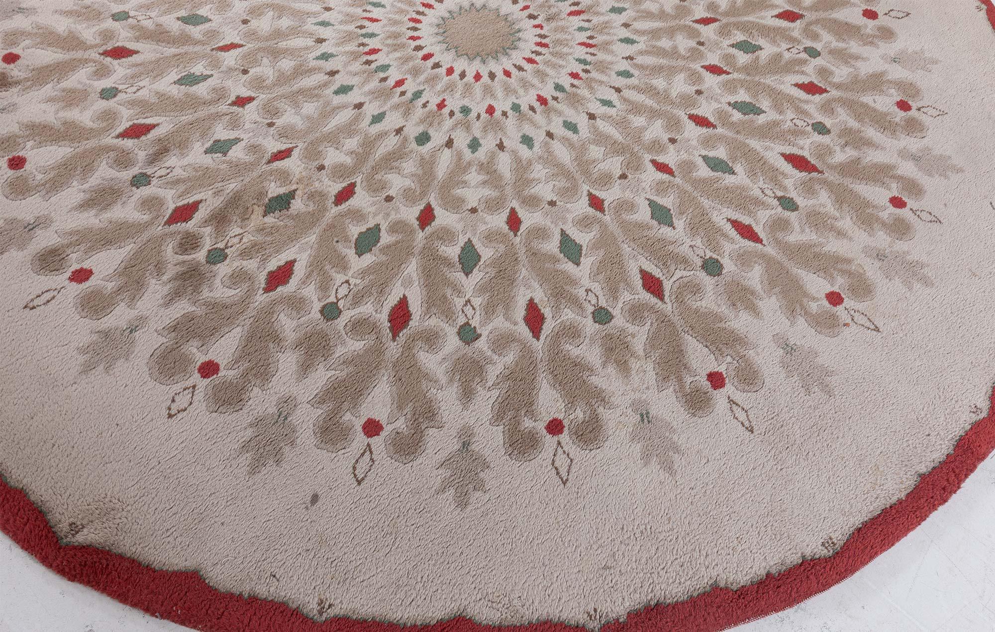Alfombra redonda Doris Leslie Blau French Deco de Paule Leleu Francés en venta