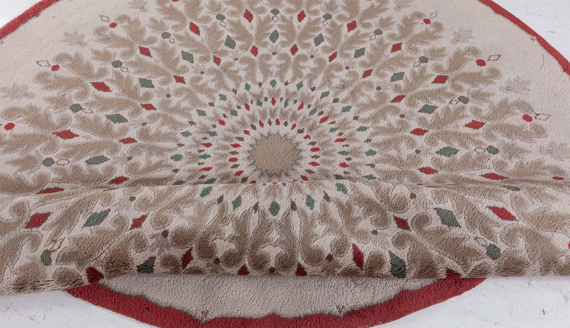Alfombra redonda Doris Leslie Blau French Deco de Paule Leleu Lana en venta
