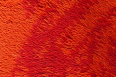 Doris Leslie Blau French Vintage Abstract Burnt Orange Carpet Machine-Made