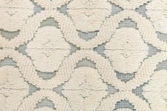 Doris Leslie Blau French Vintage Floral Pale Sand Carpet Modernist Cogolin