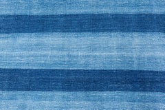 Doris Leslie Blau Heritage Vintage Dhurrie In Light Blue And Blue Handmade Rug