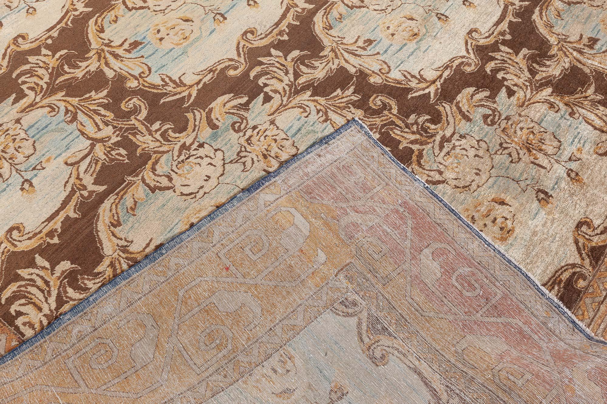 Doris Leslie Blauer indischer Amritsar-Teppich (Größe verstellbar) im Angebot 2