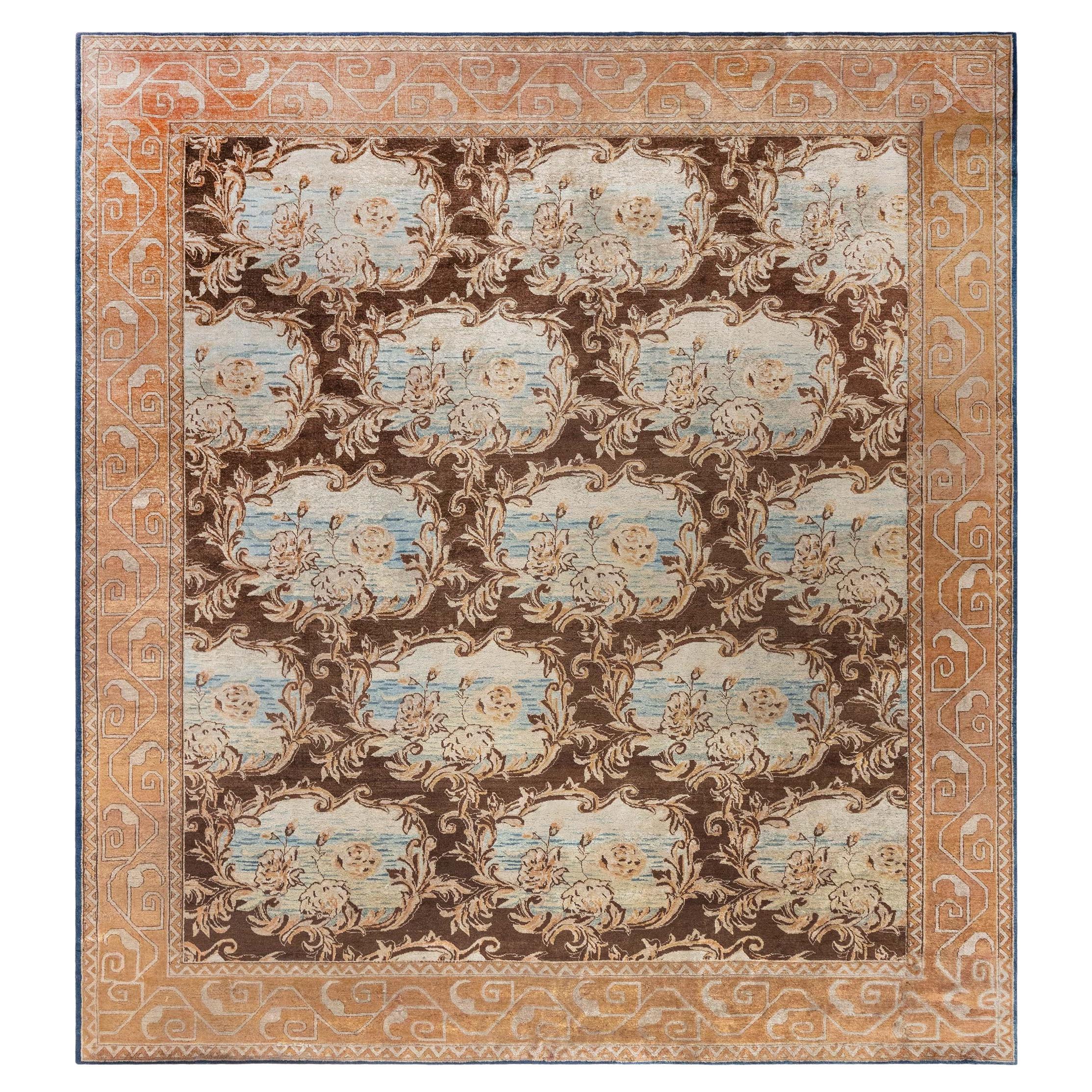 Doris Leslie Blau Indian Amritsar Rug (Size Adjusted) For Sale