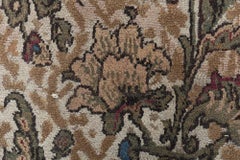 Doris Leslie Blau Indian Antique Floral Allover Warm Tan Rug - c. 1880