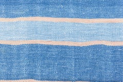 Doris Leslie Blau Indian Dhurrie Mid-Century Striped White Flatweave Cotton Rug