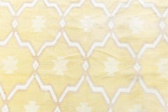 Doris Leslie Blau Indian Dhurrie Mid-Century Tan With Beige Flatweave Cotton Rug