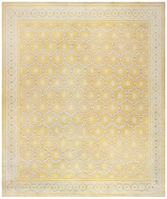 Doris Leslie Blau Indian Dhurrie Mid-Century Tan With Beige Flatweave Cotton Rug