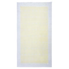 Doris Leslie Blau Indian Dhurrie Vintage Geometric Beige Flatweave Cotton Rug