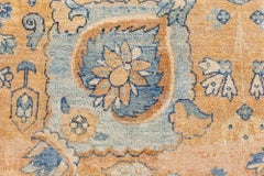 Doris Leslie Blau Kirman Antique Allover Floral Ivory Hand-Knotted Rug - c. 1880