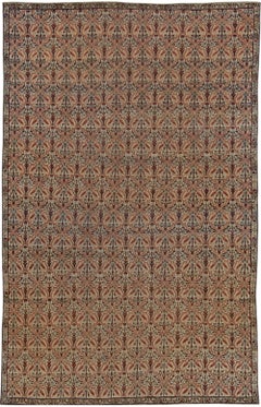 Doris Leslie Blau Kirman Antique Allover Warm Tan Hand-Knotted Rug - c. 1880