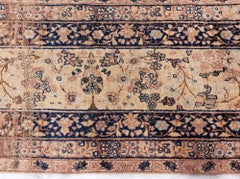Doris Leslie Blau Kirman Antique Medallion Oversized Soft Beige Carpet - c. 1920