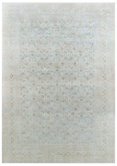 Doris Leslie Blau Kirman Antique Oversized Tan Rug - c. 1910 (Size Adjusted)