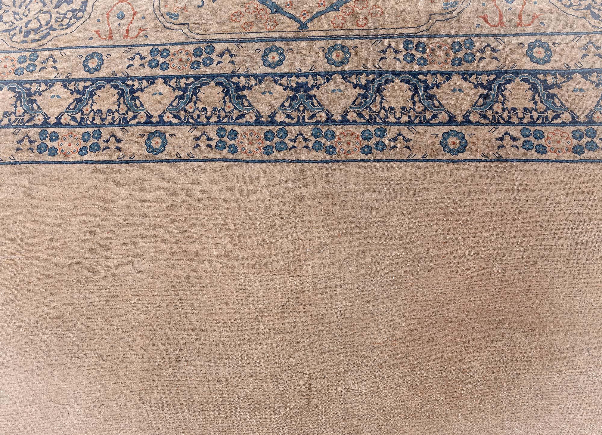 Wool Doris Leslie Blau Large 1880's Persian Tabriz Rug For Sale