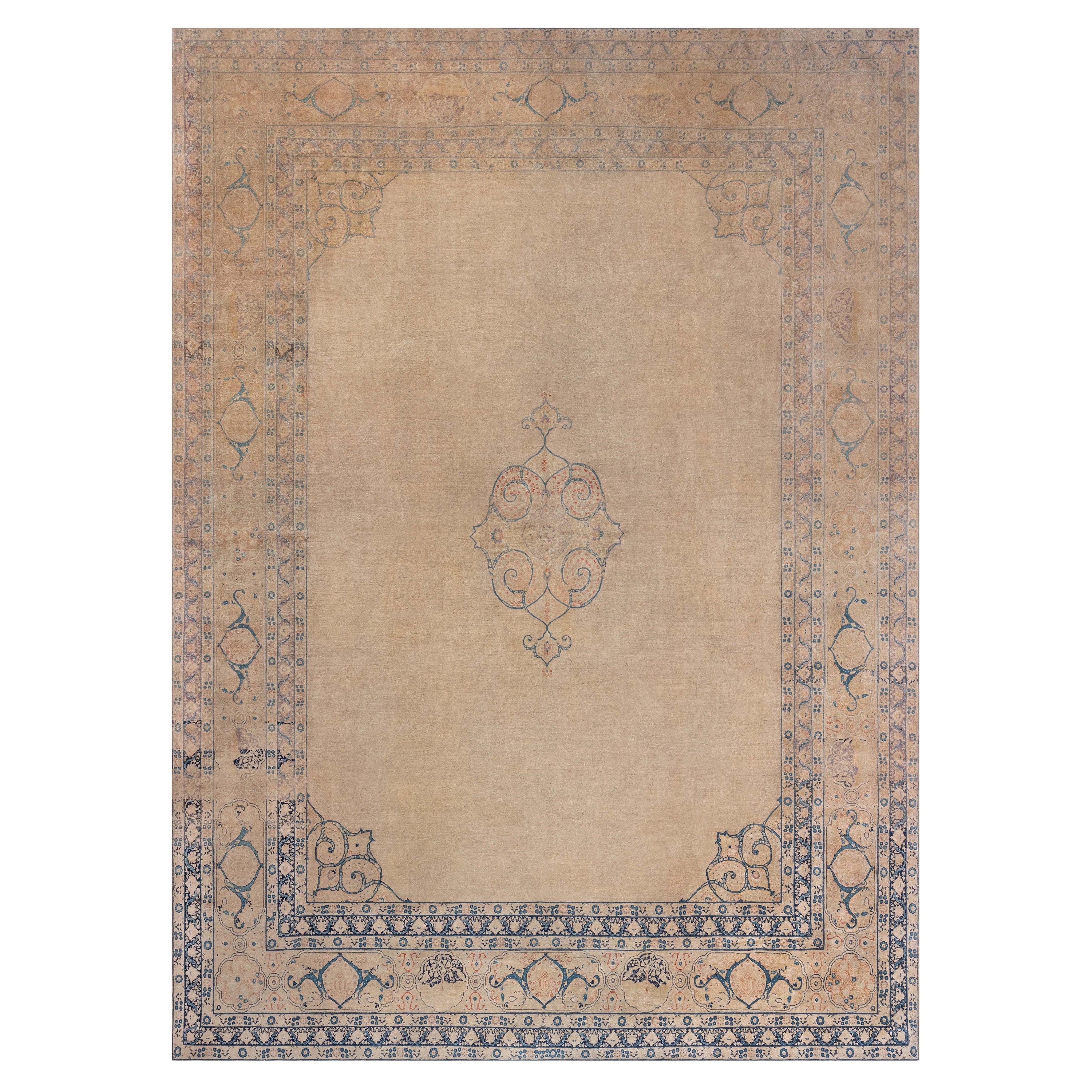 Doris Leslie Blau Large 1880's Persian Tabriz Rug For Sale