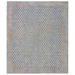 Doris Leslie Blau Large Antique Indian Agra Beige Background Rug