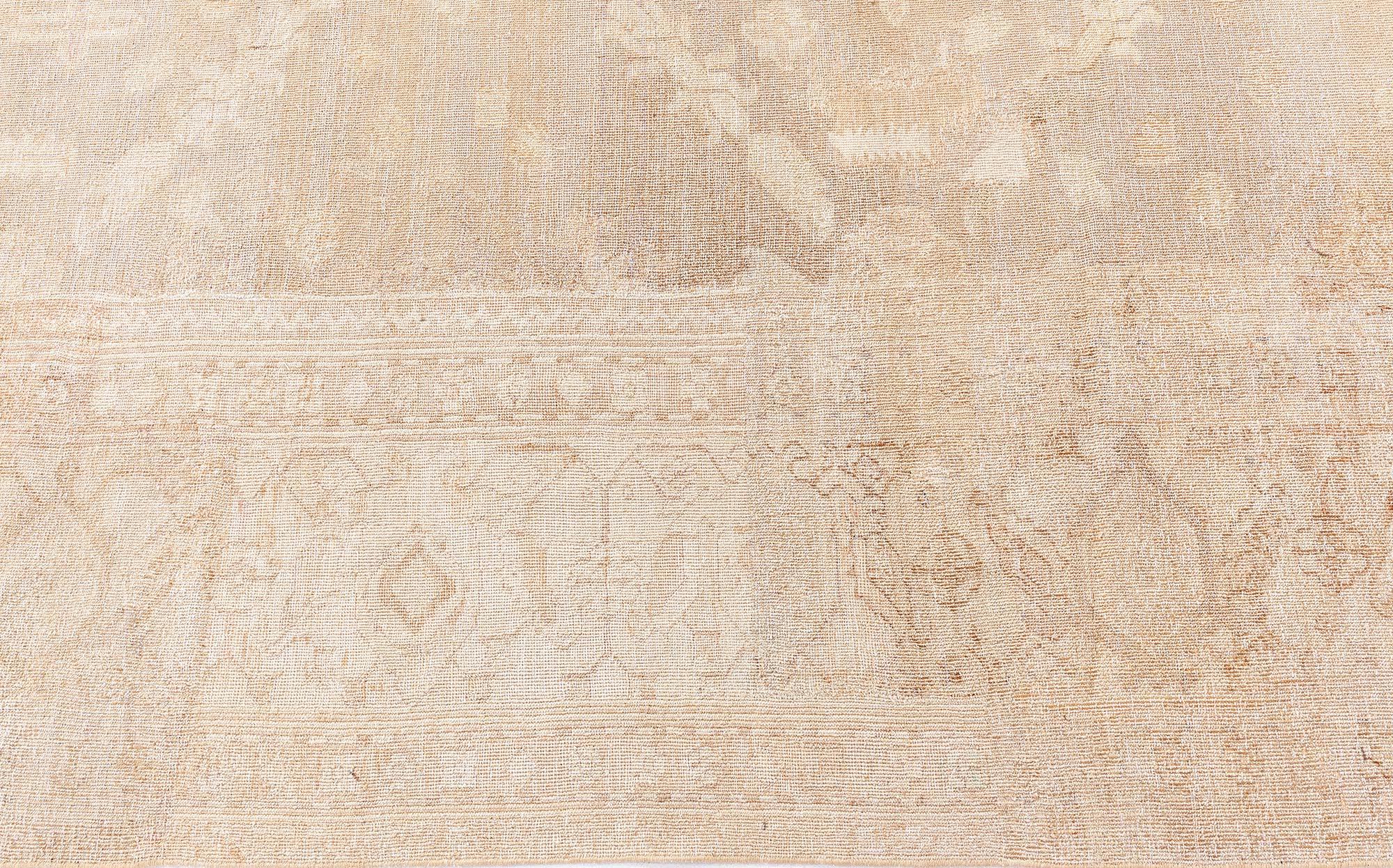 Doris Leslie Blau Großer Indischer Amritsar Brauner Handgefertigter Wollteppich im Angebot 2