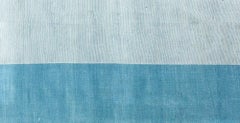 Doris Leslie Blau Large Vintage Indian Dhurrie Blue Rug