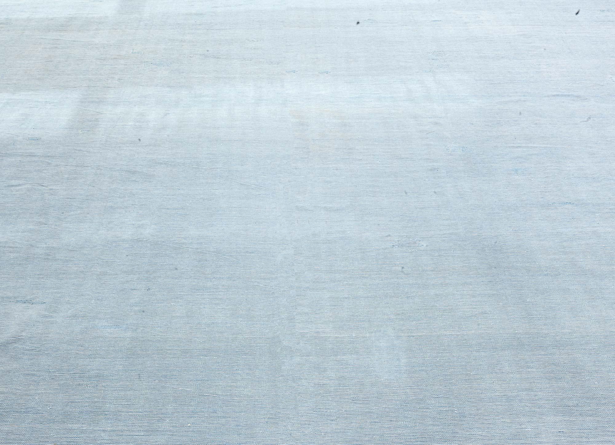 Doris Leslie Blau Large Vintage Indian Dhurrie Blue Rug In Good Condition For Sale In New York, NY
