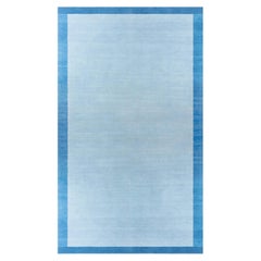 Doris Leslie Blau Large Vintage Indian Dhurrie Blue Rug