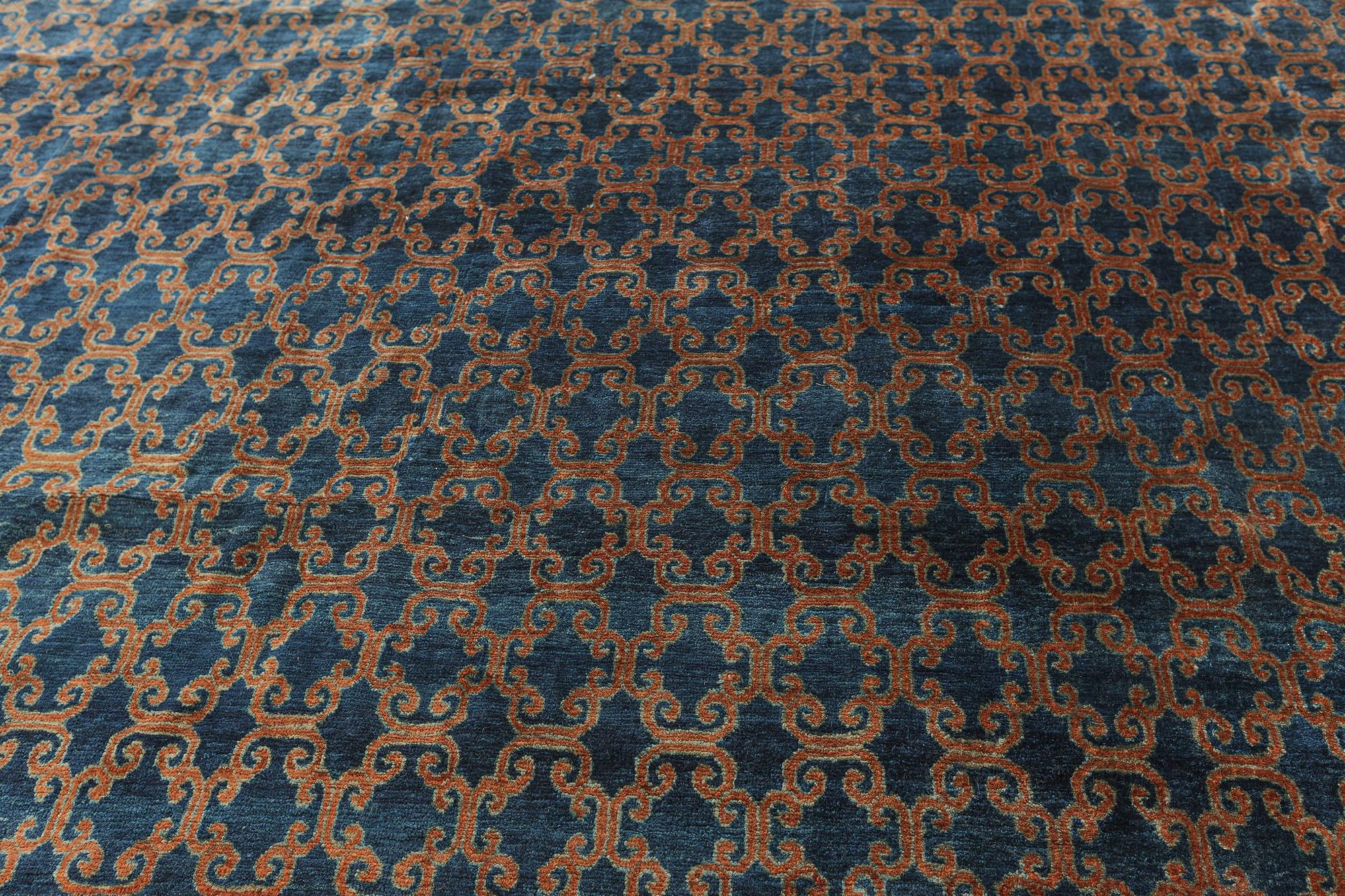Doris Leslie Blau Großer verstellbarer Samarkand-Teppich in geometrischer Größe (Ostturkestanisch) im Angebot