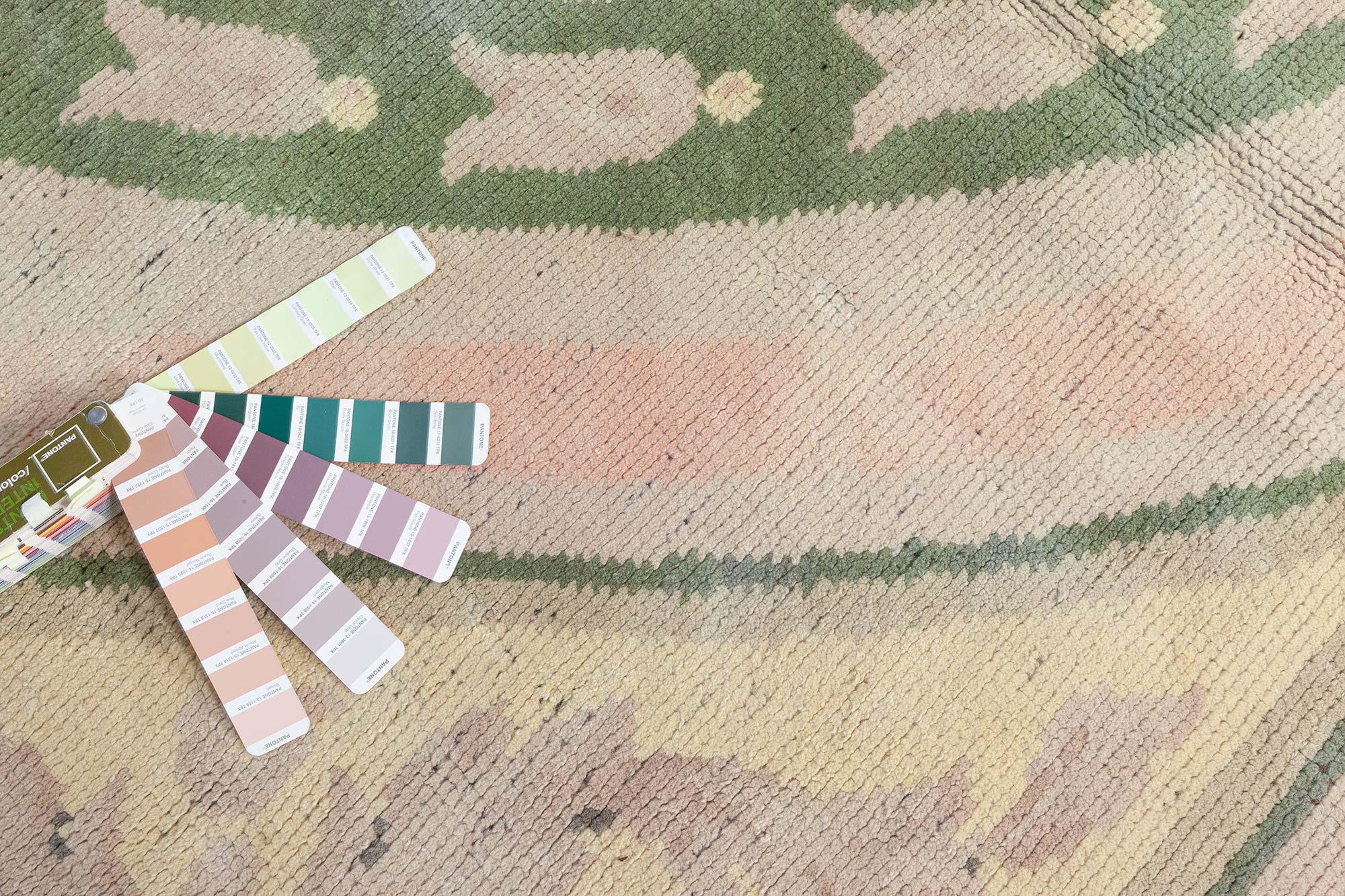 Francese Doris Leslie Blau Grande Tappeto Vintage Savonnerie Greene & Greene fatto a mano in lana in vendita