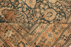 Doris Leslie Blau Luxurious Tabriz Antique Floral Light Beige Rug - c. 1900