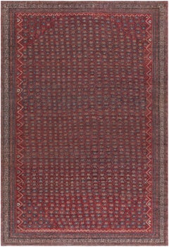 Doris Leslie Blau Malayer Antique Allover Light Gray Hand-Knotted Rug - c. 1920