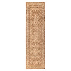 Doris Leslie Blau Malayer Antique Allover Warm Tan Hand-Knotted Runner - c. 1920