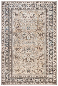 Doris Leslie Blau Meshad Antique Allover Light Beige Hand-Knotted Rug - c. 1900