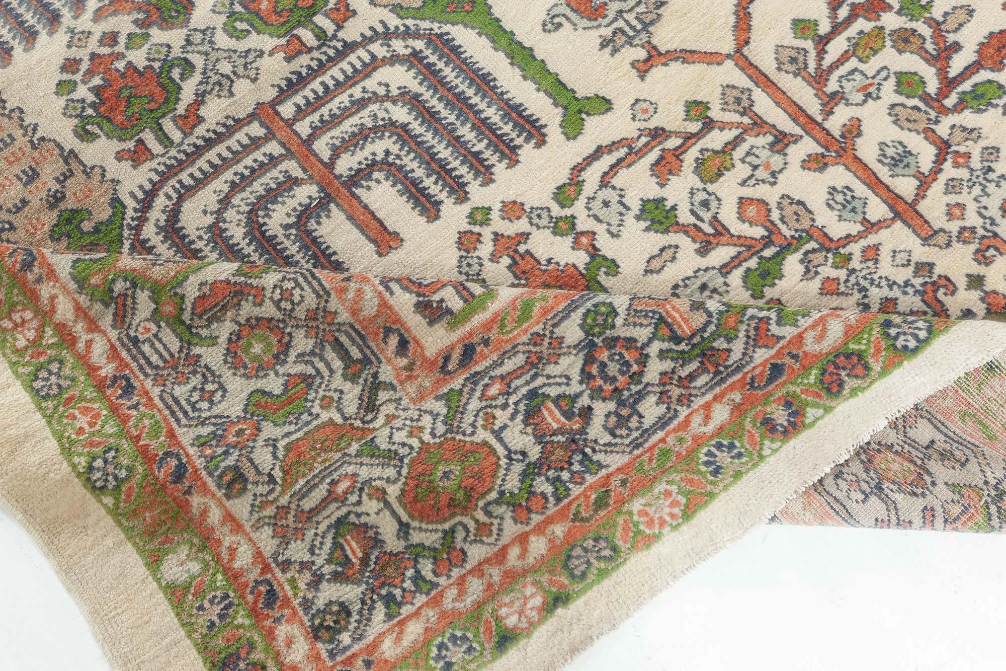 Hand-Woven Doris Leslie Blau Mid-20th Century Antique Persian Sultanabad Rug For Sale