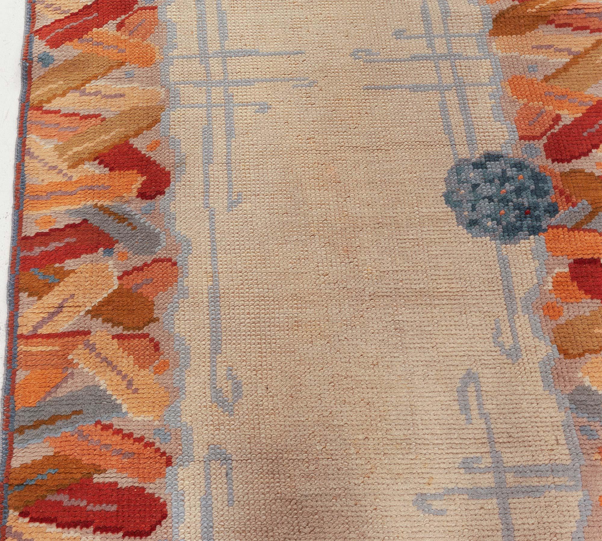 French Doris Leslie Blau Mid-20th century Art Deco Handmade Wool Rug For Sale
