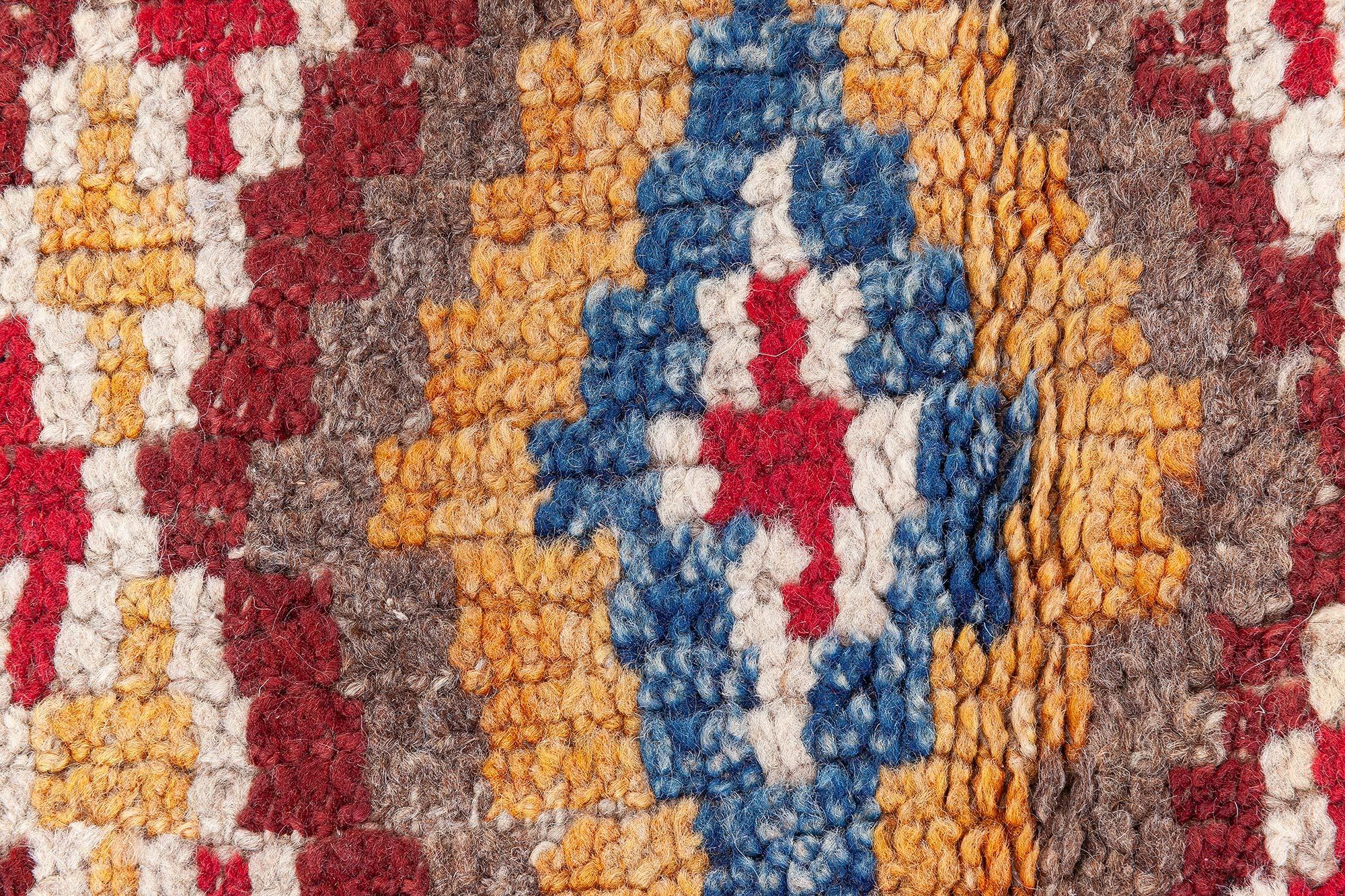 Doris Leslie Blau Alfombra marroquí de lana hecha a mano a mediados del siglo XX en Bueno estado para la venta en New York, NY