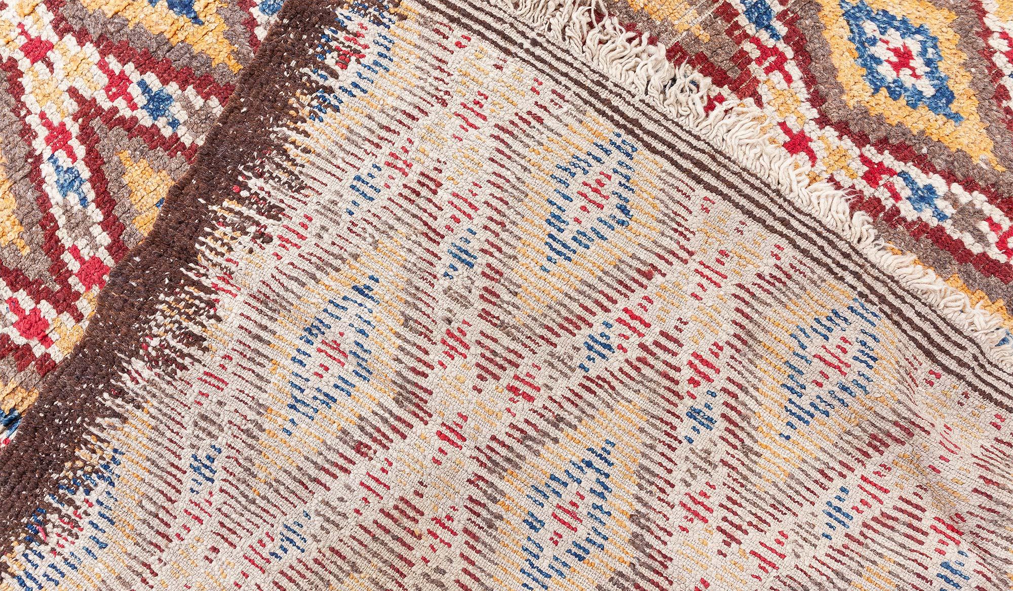 Doris Leslie Blau Alfombra marroquí de lana hecha a mano a mediados del siglo XX en venta 1