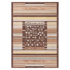 Doris Leslie Blau Mid-20th Century Finnish Brown, Beige Wool Rug