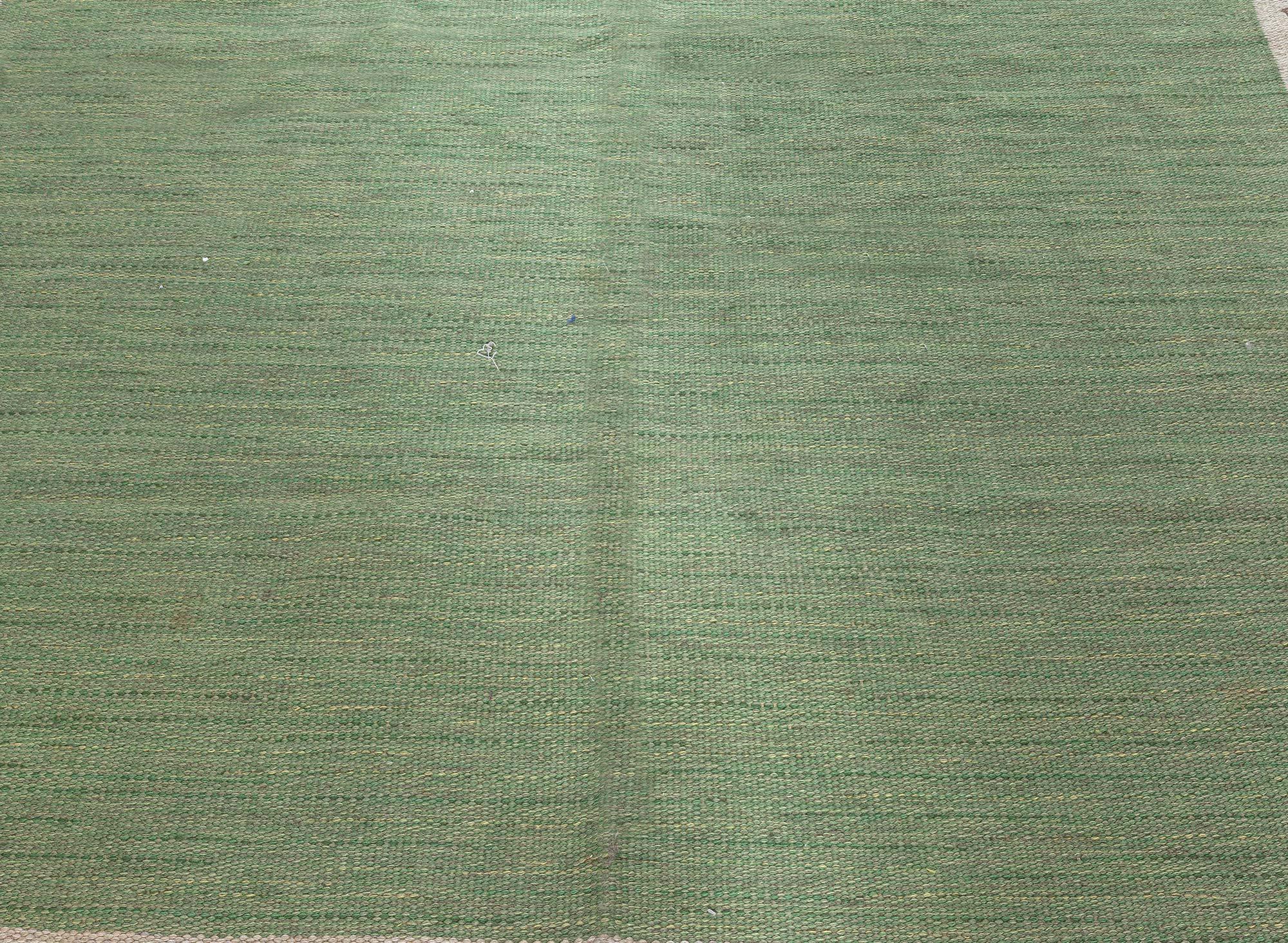 Doris Leslie Blau Alfombra verde sueca de tejido plano de mediados del siglo XX Moderno de mediados de siglo en venta