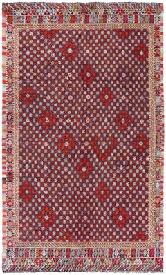 Doris Leslie Blau Mid-20th Century Handmade Vintage Rag Rug Doris Leslie Blau Mid-20th Century Handmade Vintage Rag Rug