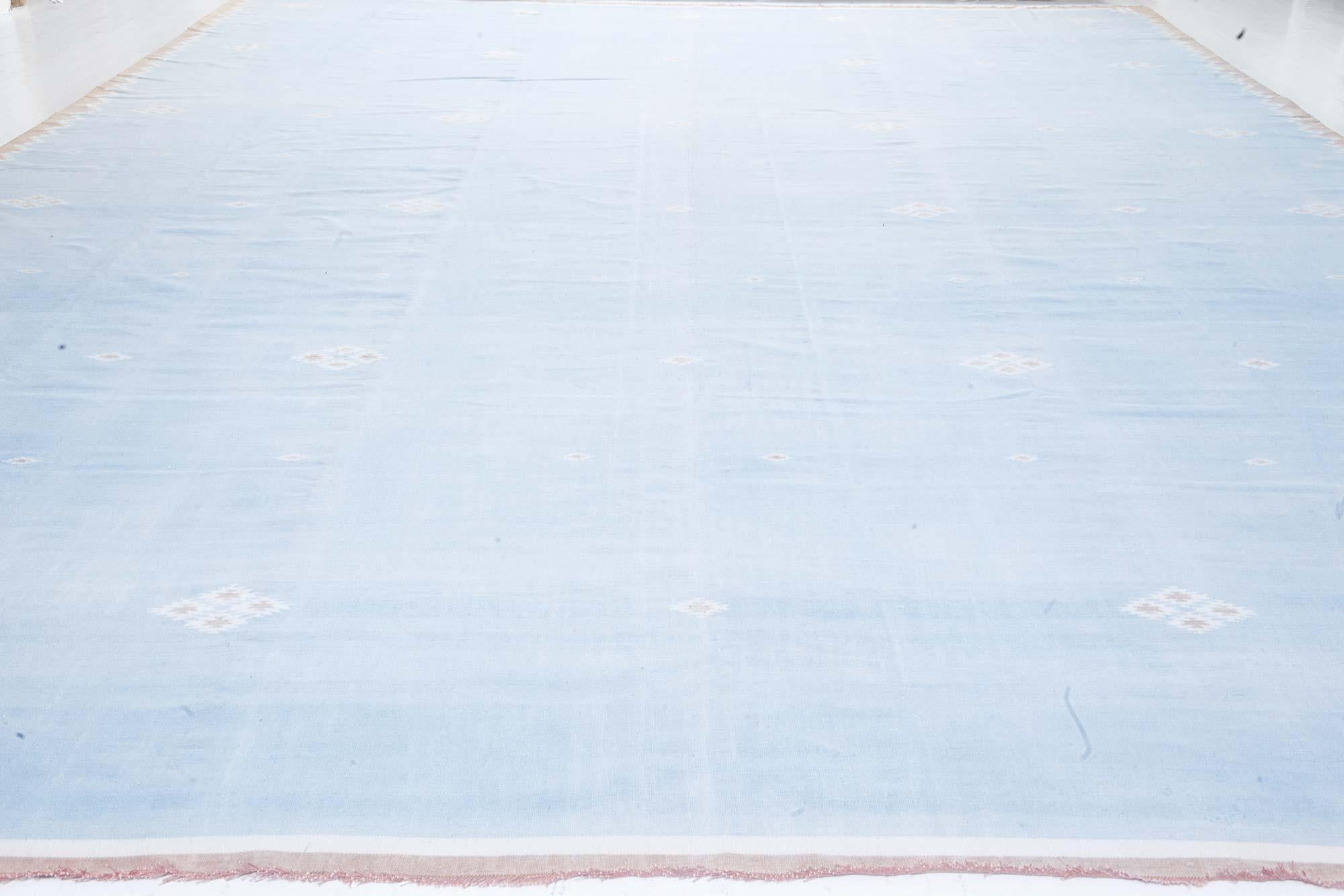 Doris Leslie Blau Mid-20th Century Indian Dhurrie Rug In Good Condition For Sale In New York, NY